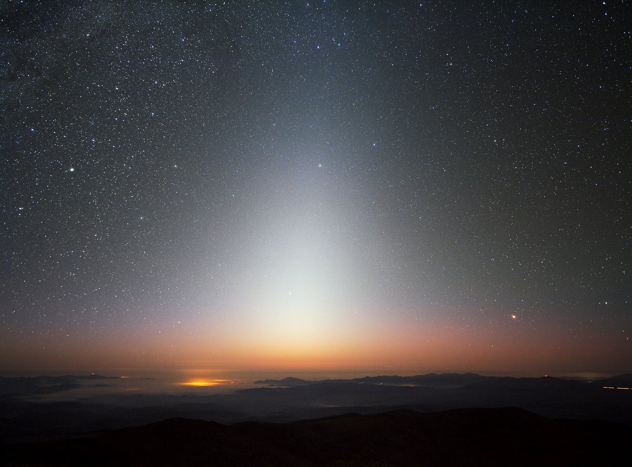 Zodiacal light seen from ESO.